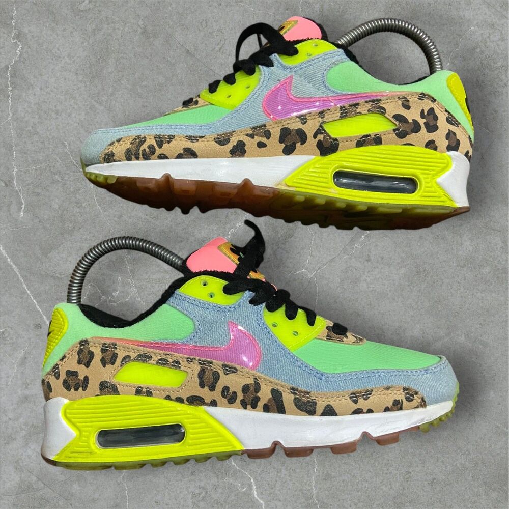 Nike Air Max 90 Lux LX Illusion Dance Floor Green Animal CW3499-300 Womens 6